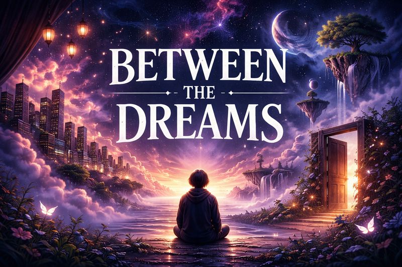 Movie poster for Between the Dreams featuring a dreamy fantasy landscape